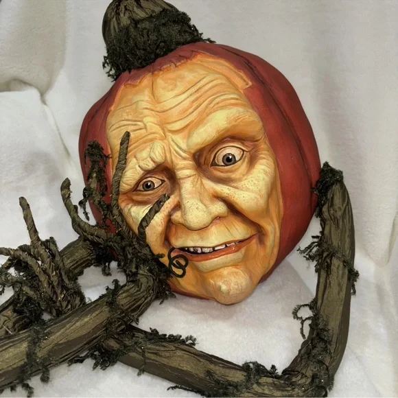 Katherine's Collection Halloween Midnight Pumpkin Face Jack O Lantern - Picture 5 of 5